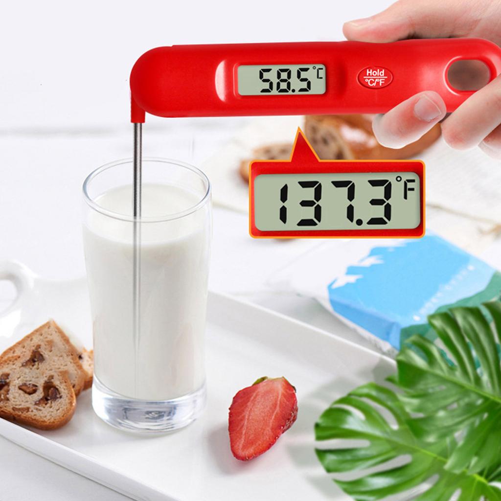 Digital Meat-, Instant Reading Speed Increased, 2-3 Seconds, Accuracy Of ± 0.8 ℃, Locking Function, 304 Stainless Steel