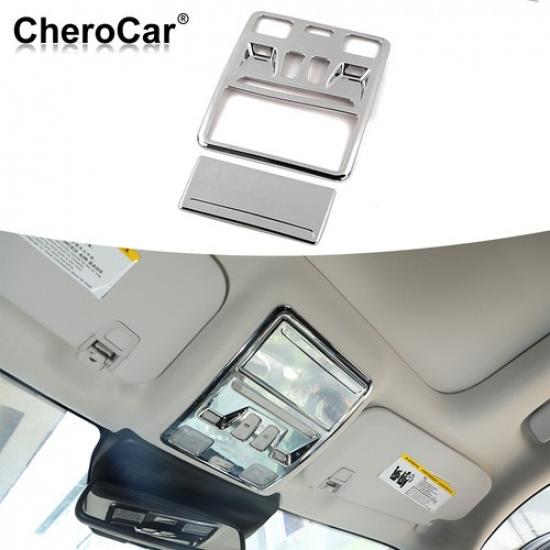 Chrome Front Reading Light Frame Trim Cover Decor for Ford Bronco Sport 21+