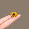 Korean Sunflower Brooch: Elegant Shirt & Dress Pin, Trendy Collar Accessory