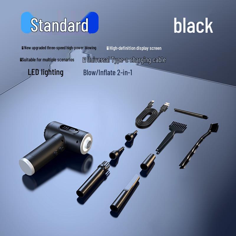 

Three-Speed Portable Car Vacuum Cleaner with Digital Display and Suction/Blow Function