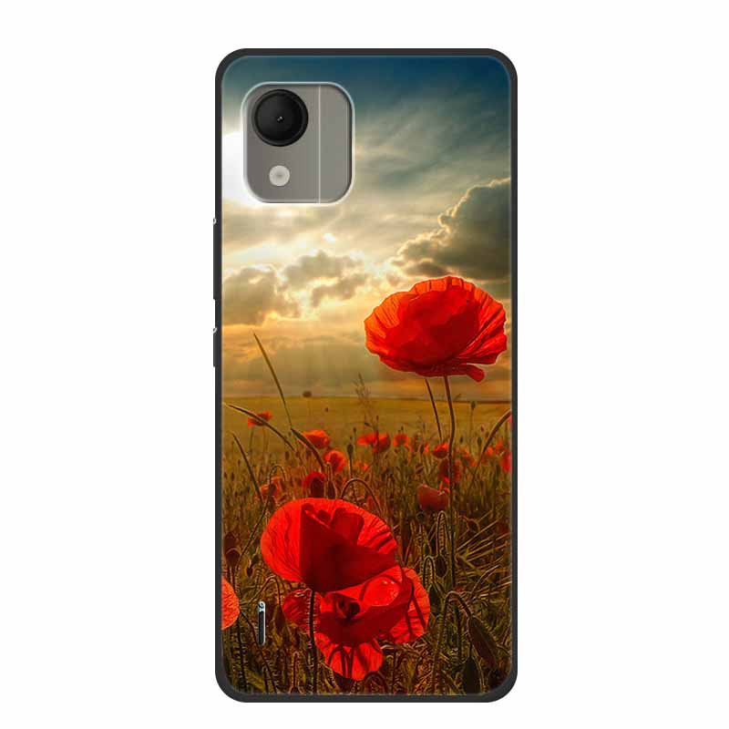 For Nokia C110 4G Case Luxury Silicone Back Cover for NokiaC110 Phone Coque C110 2023 Protector Shockproof Colorful Capas Bumper