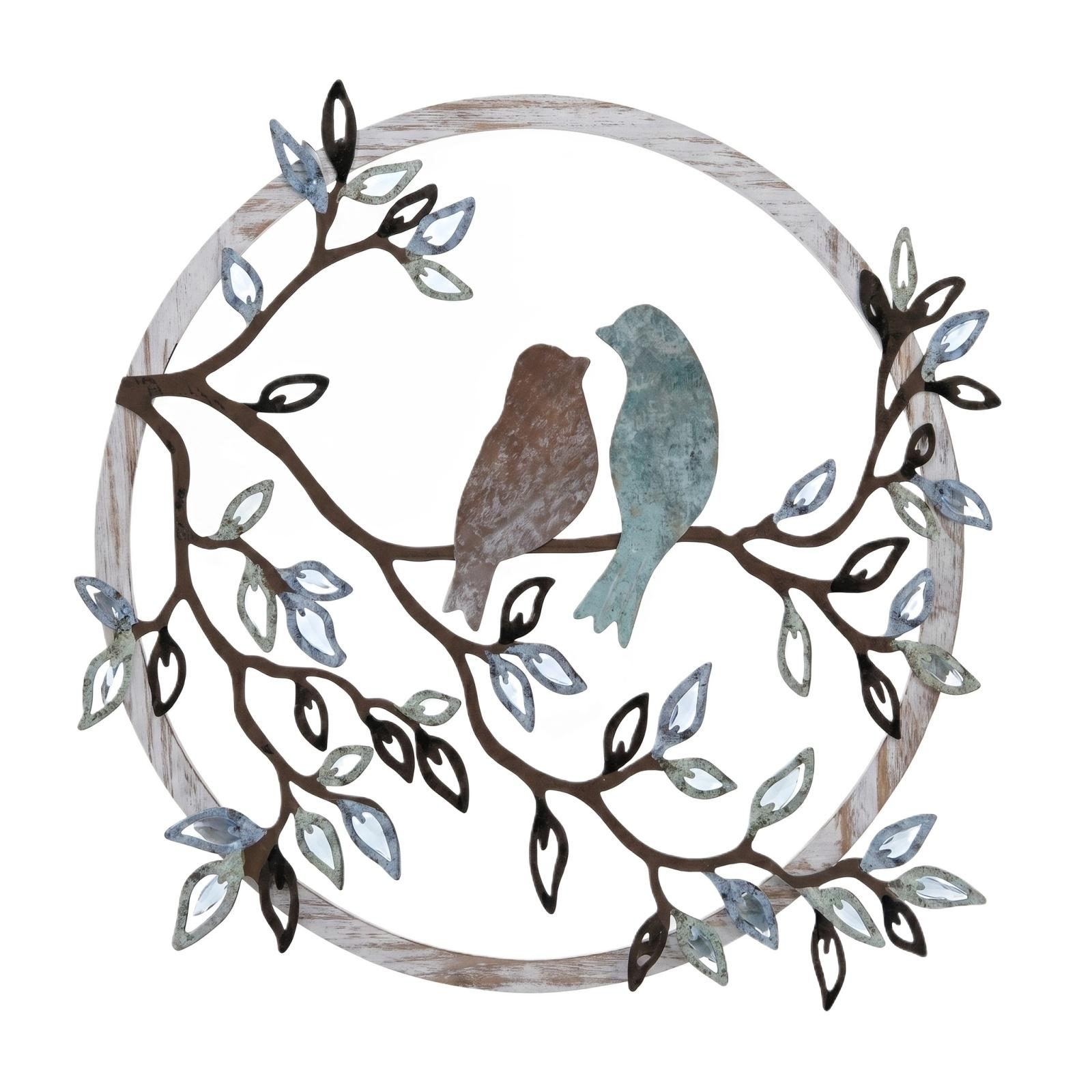 

Metal Wall Art Silhouette Creative Rusted Iron Craft Decorative Sculpture Love Birds Design for Home Office Wall Hanging Ornament KY-A49 one size
