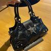 PU Leather Gothic Star Crossbody Bag Large Capacity Y2K Shoulder Bag  Girls