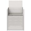 Garden Dining Chairs 2 Pcs White and Light Gray PP