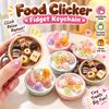 Push Button Food Clicker Fidget Keychain Button Press Click Keyring  Backpack Pendant