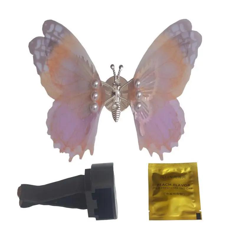 Moving Butterfly Car Ornaments Cute Dashboard Ornament Auto Vent Interior Air Car Creative Console Center Decorative Access I1B9