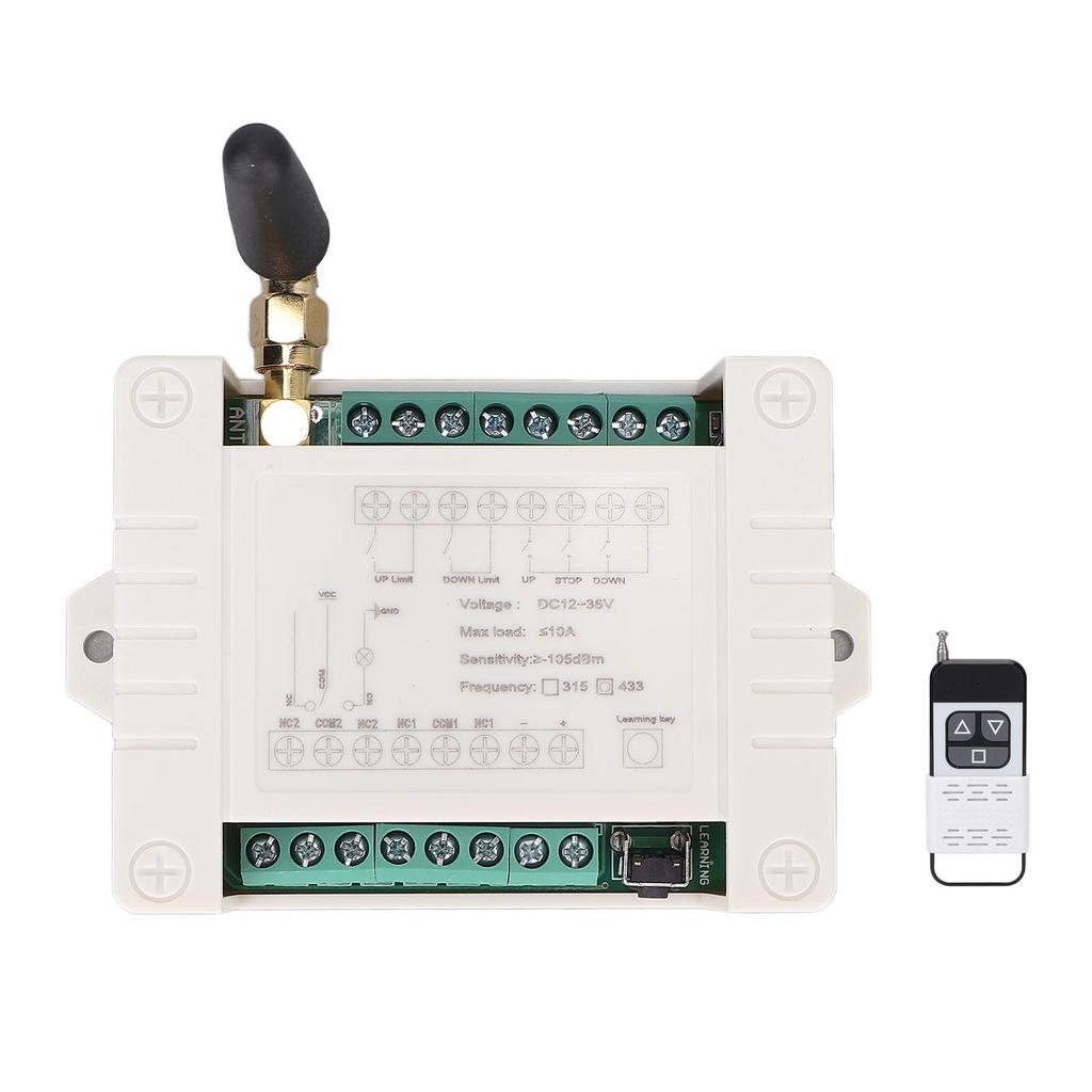 Motor Fernbedienungsschalter DC 12V 24V 36V 433MHz Einstellbarer Motor Vorwärts und Rückwärts Fernbedienung