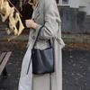 Bucket Bag, Genuine Leather, Versatile, Commuter Style, Single-shoulder Crossbody Small Bag