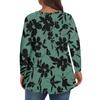 Modisches lässiges Langarm-Oberteil für Damen in Übergröße mit Blumenprint Übergröße Blumenprint-Oberteil