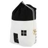 Drawstring Children Toys Storage Bag Massive Capacity House Appearance Black