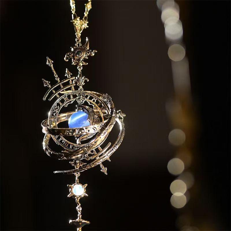 Constellation Celestial Ball Astrograph Retro Necklace Starry Secret Jewelry Accessories Simple Advanced Design Fashion Necklace