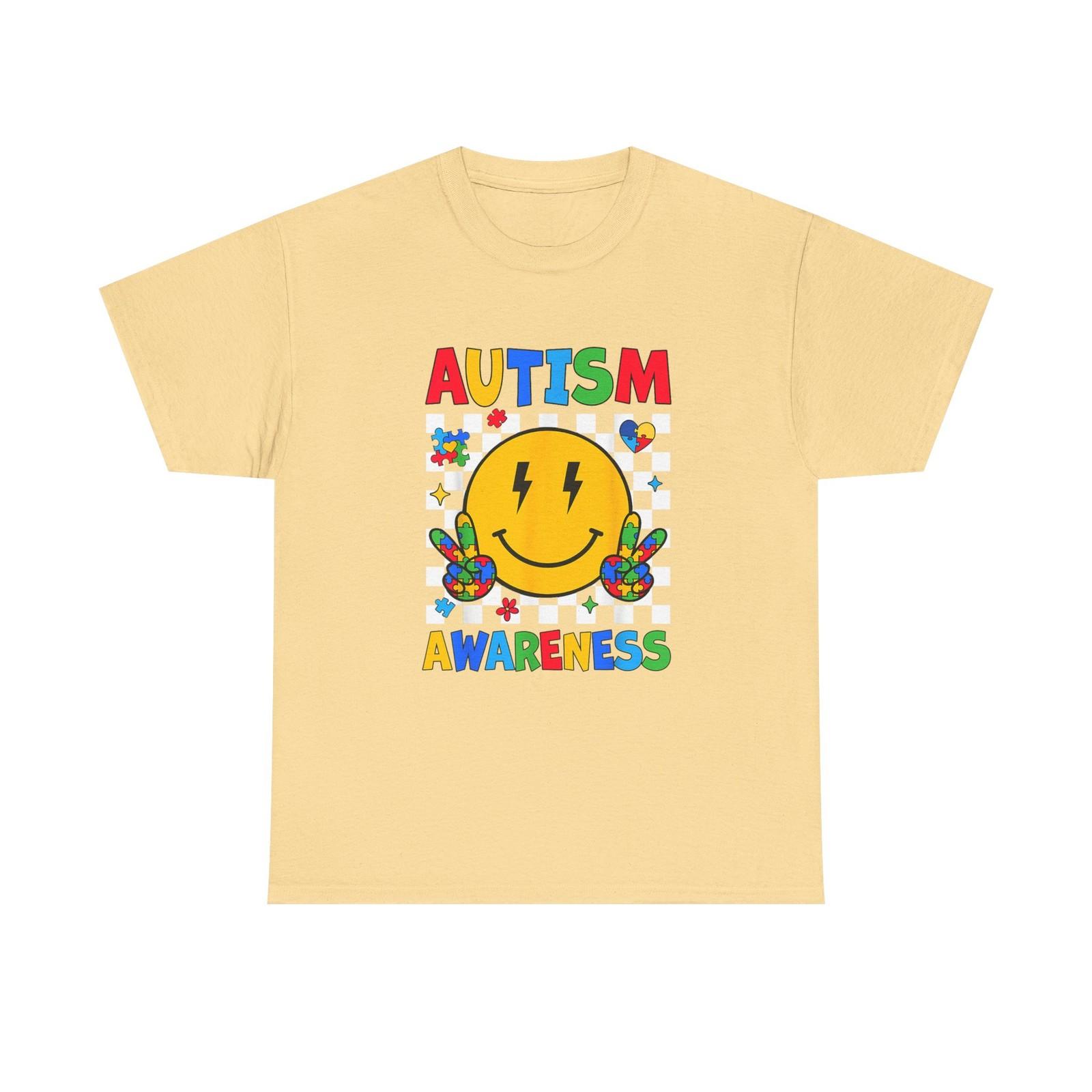 

Autism Awareness Smile T-Shirt - Tee Shirt Autism ASD ADHD XL