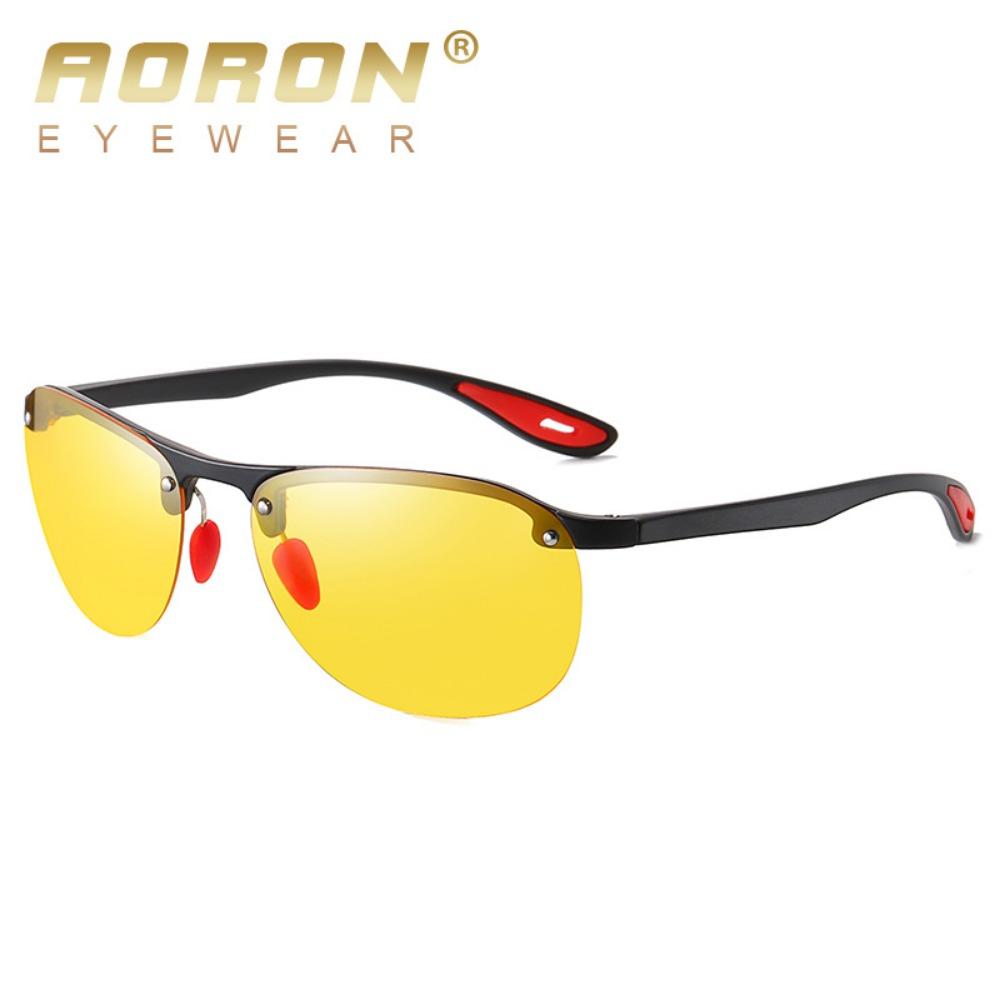 aoron Half Frame Polarized Men's and Women's Fashion Sunglasses Driving Sunglasses TR Night Vision Goggles