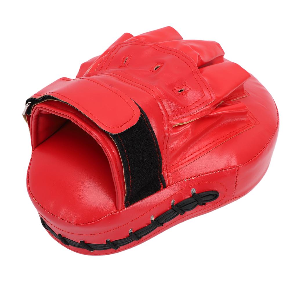 Boxing Curved Punching Mitt PU Leather Boxing Pad with Strap for Taekwondo Training