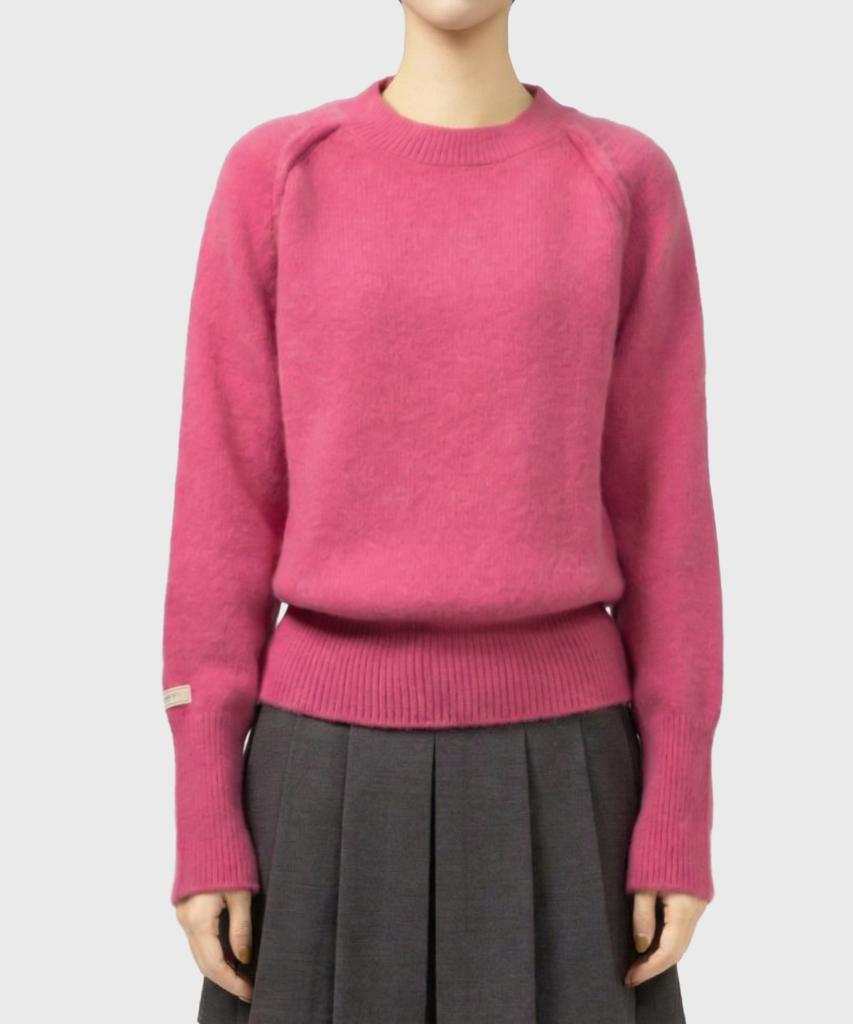 Keulleiseu Tana Semi-Crop Knit Sweater_Sky Blue