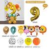 Forest Animal Aluminum Foil First Birthday Decoration Scene Arrangement Latex Balloon Set