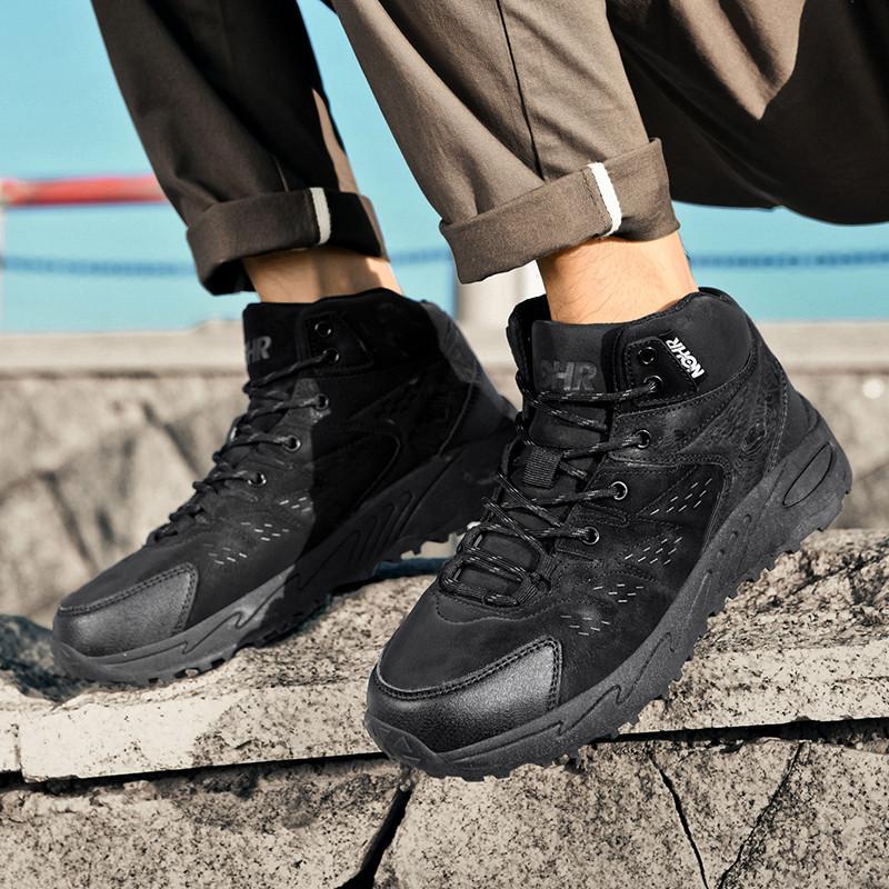 Zapatos de hombre para exteriores, zapatos deportivos de montañismo, primavera y otoño, nuevos, para jóvenes, resistentes al desgaste, antideslizantes, ligeros, zapatos de senderismo para hombre, talla grande