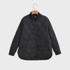 2023 Winter Women's Solid Color Diamond Grid Loose Cotton Jacket with Stand Collar