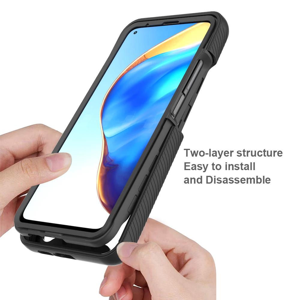 2 in 1 Hybrid Rugged Armor Shockproof Case For Xiaomi Mi 10T Redmi Note 9S 9 Pro Max TPU Frame Hard Plastic Protective Cover
