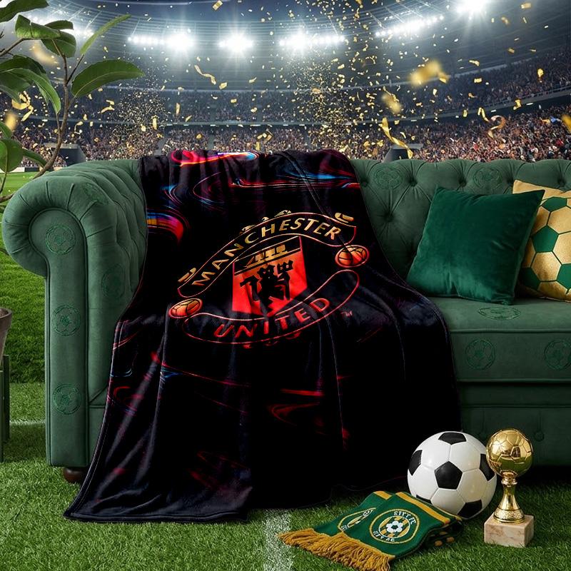 Man-chester Football Blanket Lightweight Ideal Bedding Blanket Perfect for Travel, Camping, Living Rooms, Offices, Sofas, Fan Christmas Gift