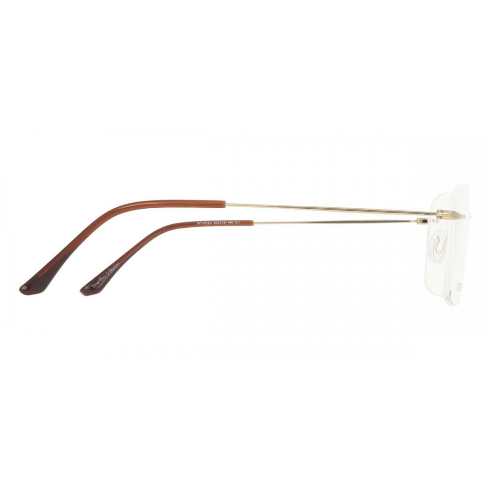 Rimless Square Gold SmaRtbuy Collection Jacques Rt 0024 C1 Fashion Unisex Eyeglasses