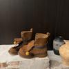 Retro thick-soled Maillard soft-soled two-wearing medium boots for women's spring and autumn new thin thick-heeled fashionable medium boots