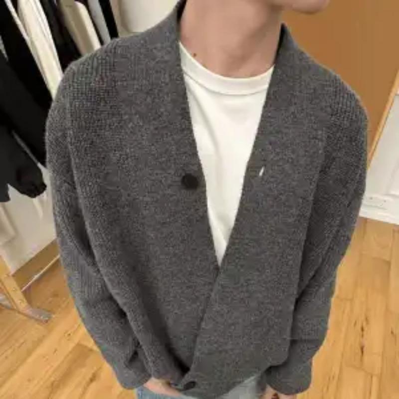 Irregular Button Turtleneck Sweater Men's Autumn and Winter Fashion Brand