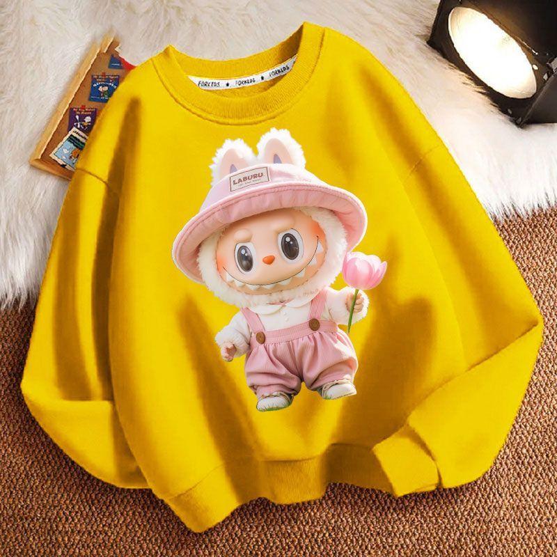 Children's Fashion Hoodies for Spring and Autumn: Round-neck, Long-sleeved, Loose Hoodies for Boys and Girls