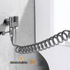 Zinc Alloy High Pressure Bidet Sprayer Set Bathroom Toilet Cleaner Spray Gun With 1 In 2 Out Angle Valve Greysilverblack