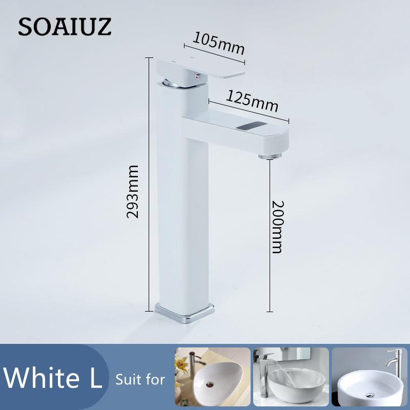 Black White Touch LED Digital Temperature Display Basin Faucet Hot Cold Mixer Non-Electric For Bathroom Kitchen Tap Accessories