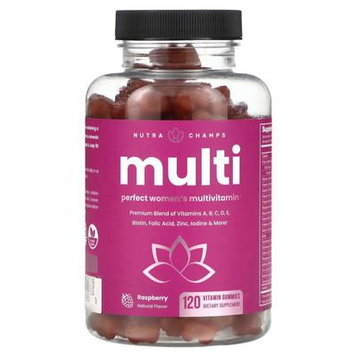 Multi, Perfect Women's Multivitamin, Raspberry, Vitamin Gummies 120 Pieces