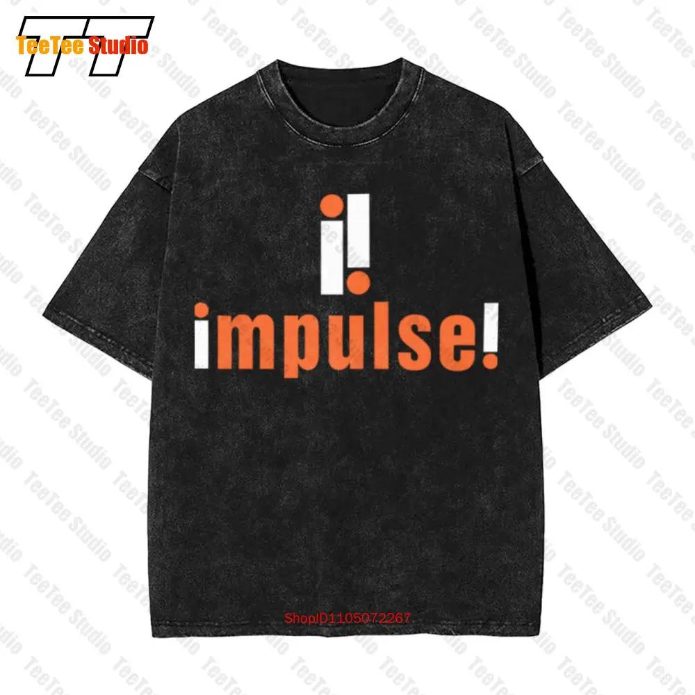 New Vintage Oversized TShirt Impulse Records Label Logo White Grey Black Size S Xl AWV S