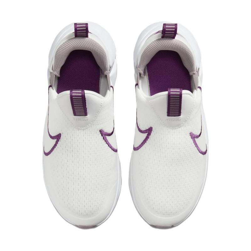 Nike Flex Plus 2 Cushioning, Wear Resistant Low Top Kids' Running Shoes White Purple Sneakers DV8999-102
