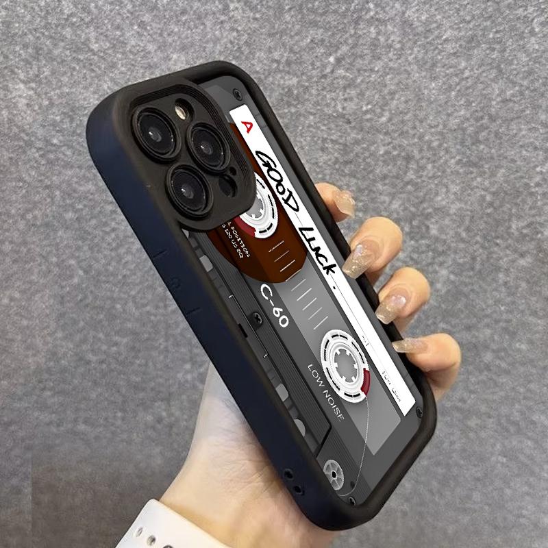 Tape Print Handyhülle für iPhone Air 16e 17 16 15 14 Pro Max 13 12 Pro 15 16 14 Plus Stoßfestes Silikon Weiche TPU-Hülle
