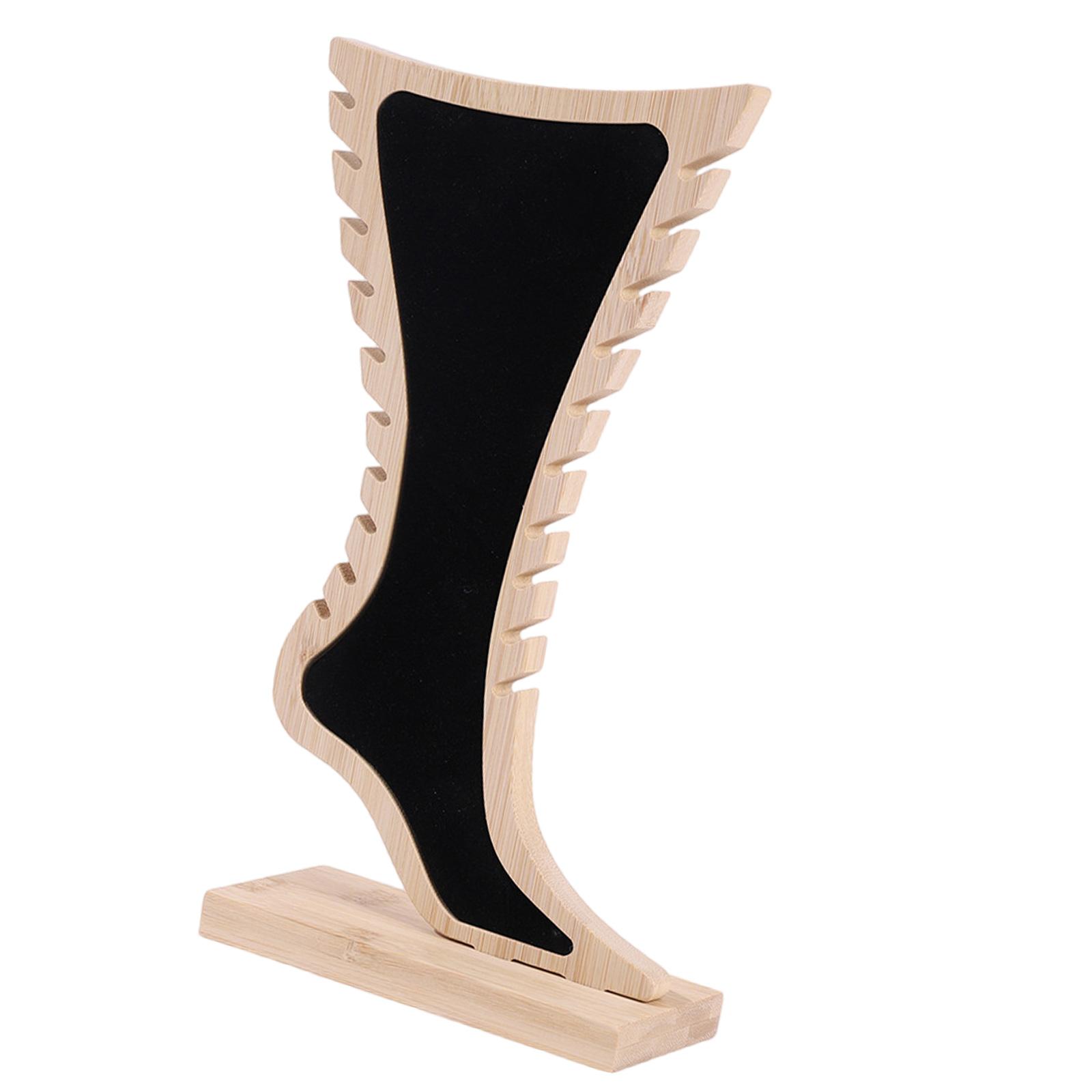 

Подставка для ювелирных изделий из бамбукового дерева в форме стопы, органайзер для сережек, ожерелий, браслетов и аксессуаров