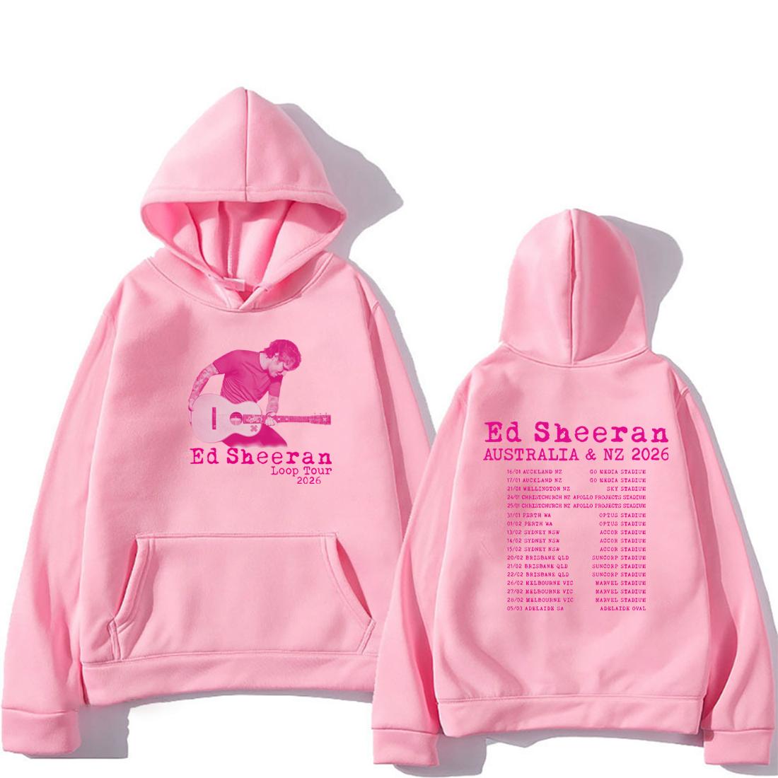 

Ed Sheeran Loop Tour Australia New Zealand 2026 Tour Merch Hoodies Men Women s vintage streetwear Fleece Long sleeve Sweatshirts S