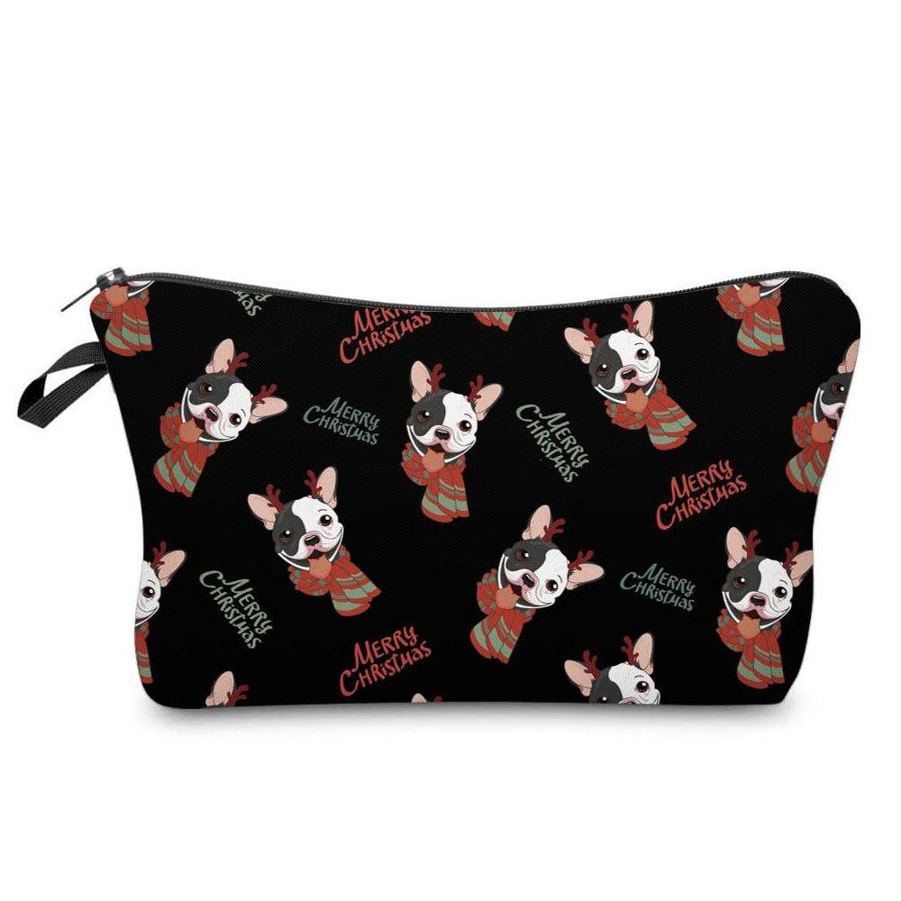 Women Christmas Ornament Print Cosmetic Bag Toiletries Organize Travel Storage Case 6693