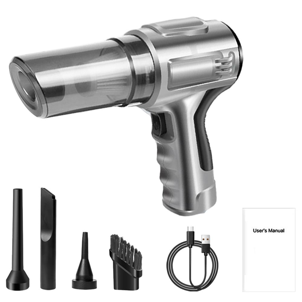 

95000PA Car Vacuum Cleaner Strong Suction Wireless Vacuum Cleaner Handheld Auto Vacuum Home & Car Dual Use Mini Vacuum cleaner серебряный