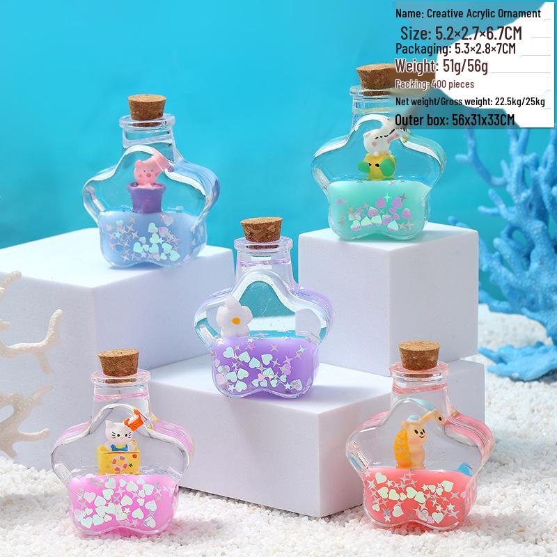 Panda Glitter Liquid Motion Hourglass - Decompression Toy & Acrylic Decoration Gift