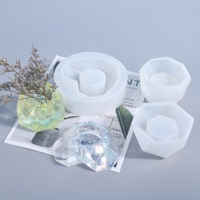 Flower Pot Silicone Mold for DIY Hexagonal Concrete Potted Series Mirror Crystal Epoxy Clay Mold Home Decoration For Resin