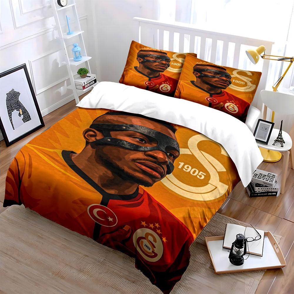 Football player portrait design. Bedding sets Duvet cover sets Duvet covers Pillowcases(1*Duvet Cover 2*Pillowcases without duvet insert)