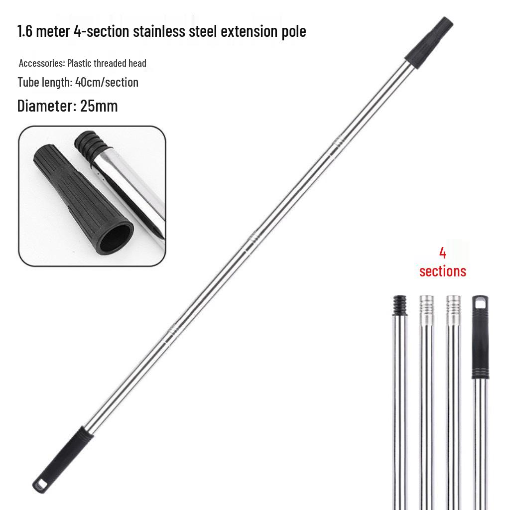 Набор удлинителей для валиков с соединяемой, разбираемой штангой из нержавеющей стали для нанесения латексной краски на стены
