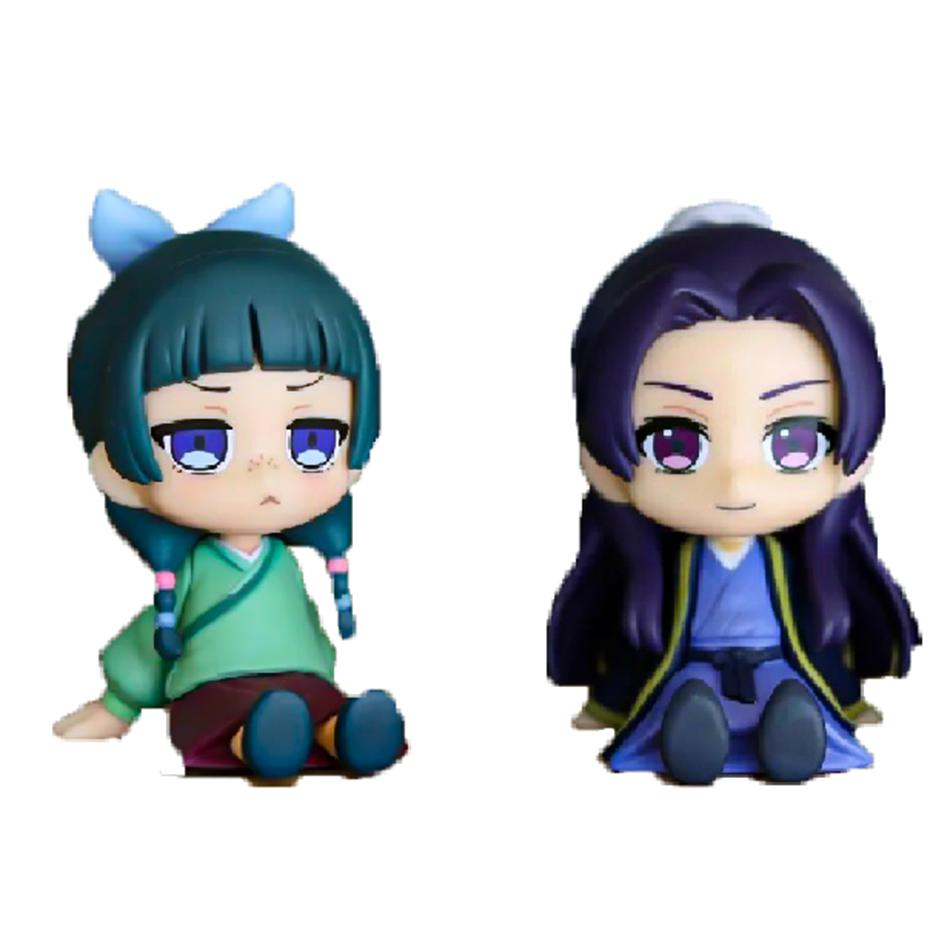 New The Apothecary Diaries Maomao Jinshi Mini Figure Anime Periphery Kawaii Sitting Toys Desktop Car Ornaments Model Gifts