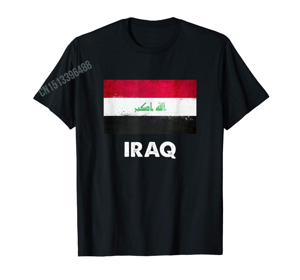 ZX More Design Super Iraqi Heritage Proud Iraq Roots Flag TShirt Map For Men Women T Shirt Tops Cotton Tees