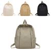 Lightweight Nylon Backpack For Commuting And Travel Withsmall Golden Roundel Decoration