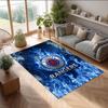 Rangers FC Soccer Football Pattern Soft Area Rug Non Slip Indoor Floor Carpet Sports Decor Mat for Bedroom