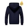 Men's Shearling Fleece Hooded Sweatshirt Winter-Warm Thickened Fleece-Lined Casual Cardigan Jacket