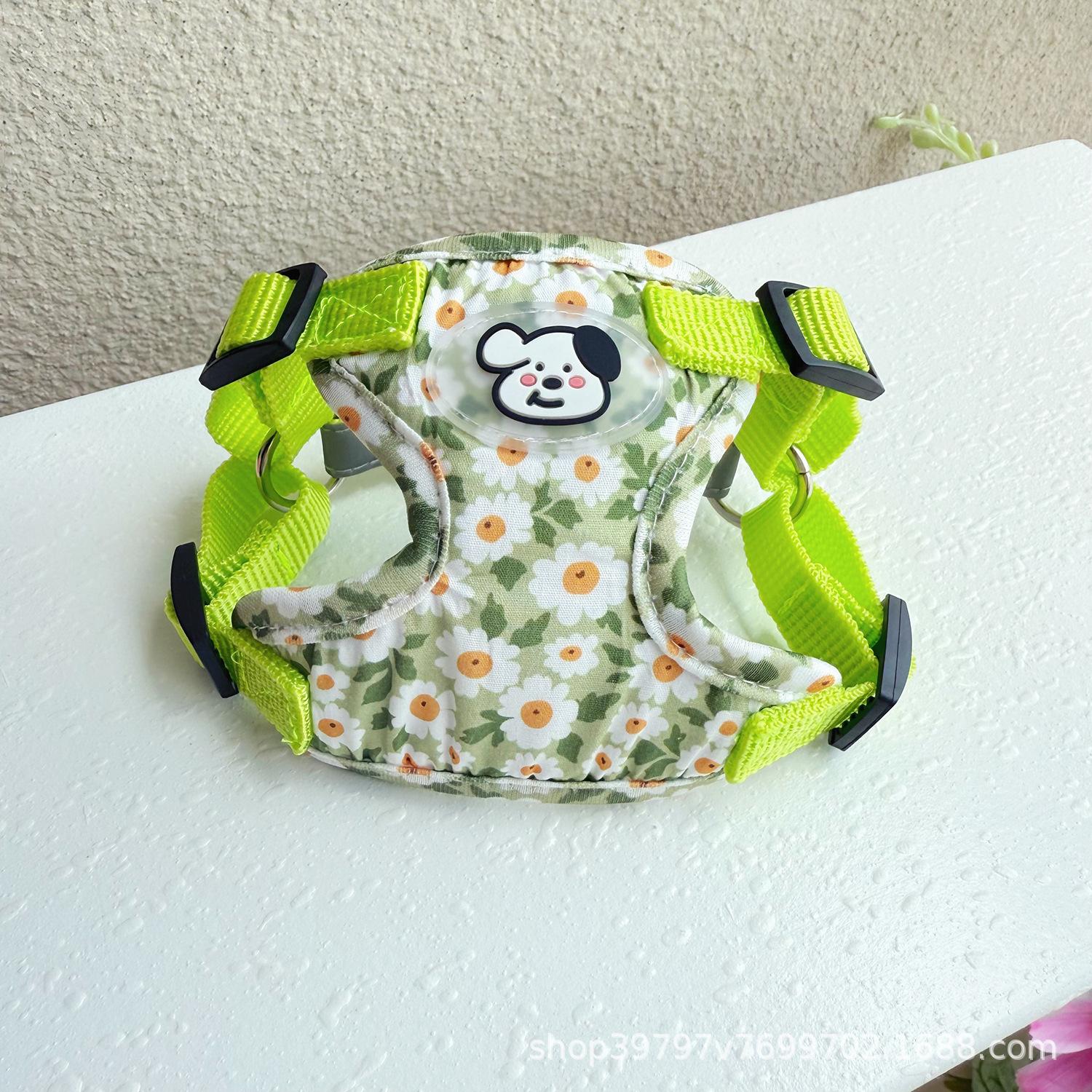 

Dog leash out cat medium and small dog vest type Bichon Pomeranian chest strap breathable reflective XS reference 2-2kg