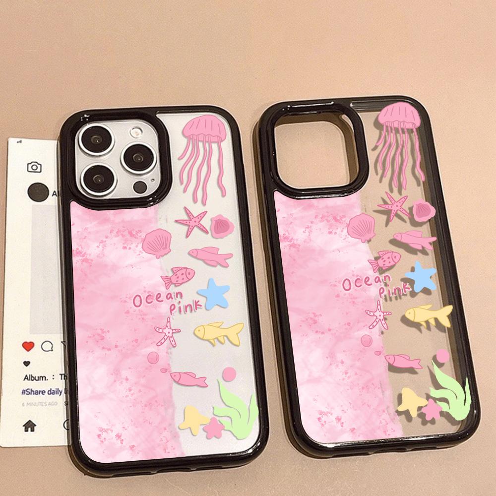 Acrylic Phone Case for iPhone 11 12 13 14 Pro 12 14 16 Pro Max for Samsung A16 A36 A56 S24 FE High-quality Painted Anti-fall Mobile Phone Case