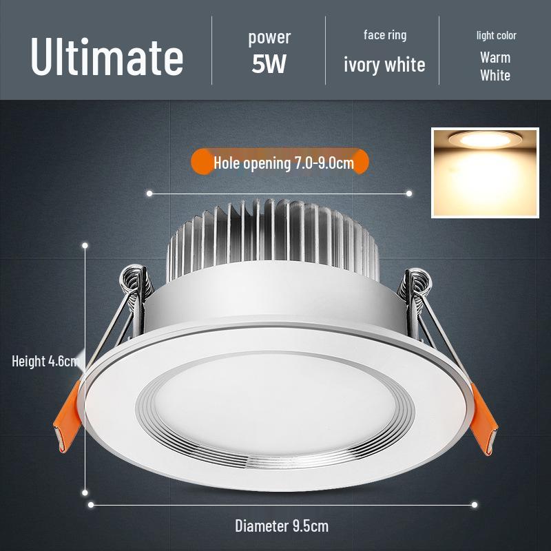 Recessed Ceiling Downlight – Copper Spotlight for Living Room and Commercial Spaces